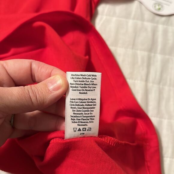 HT L Red White Logo “Believe” Santa Christmas Hat over B Short Sleeve Tee - Picture 11 of 11